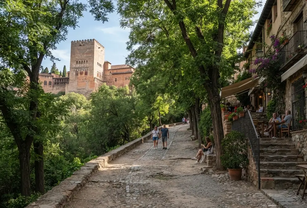 The Alhambra neighborhood in Granada