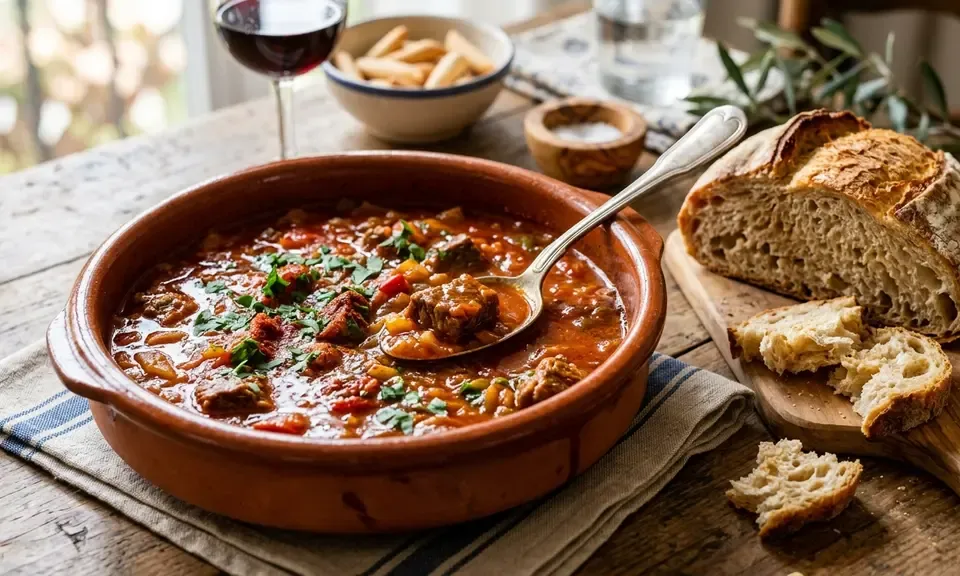 Traditional dish of Granada: Carne en Salsa Granadina