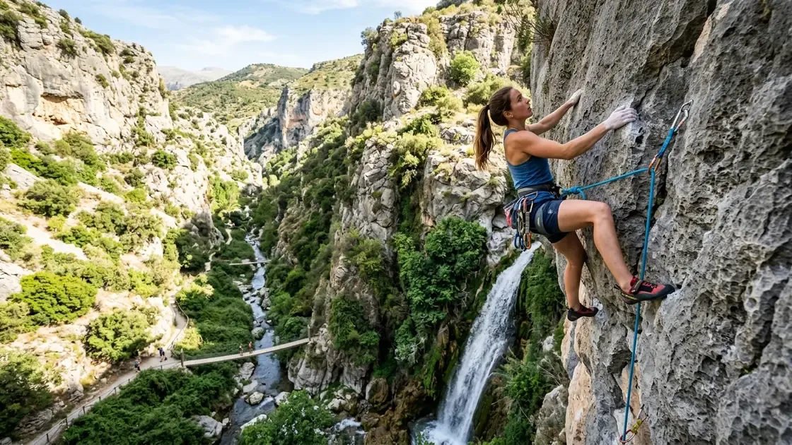 Rock Climbing at Los Cahorros in Granada