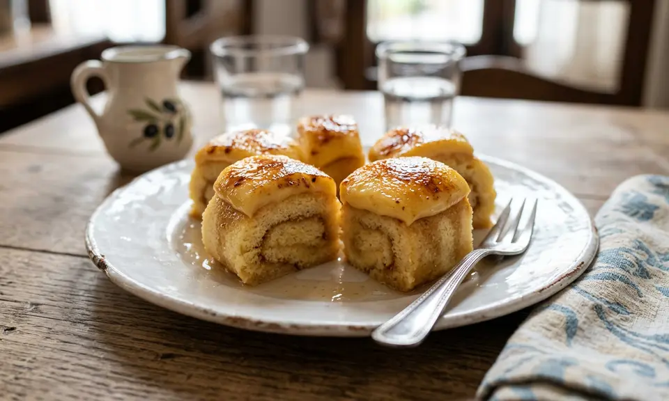 Traditional dish of Granada: Pionono de Santa Fe